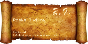 Roska Indira névjegykártya